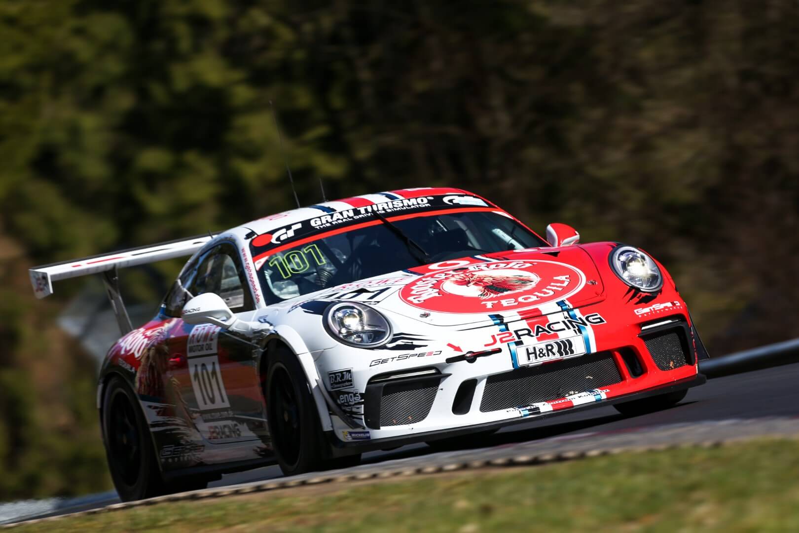 VLN 1. Lauf 2018, Nürburgring-Nordschleife - Foto: Gruppe C Photography; #101 Porsche 911 GT3 Cup, GIGASPEED Team GetSpeed Performance: John Shoffner, Janine Hill, Arno Klasen