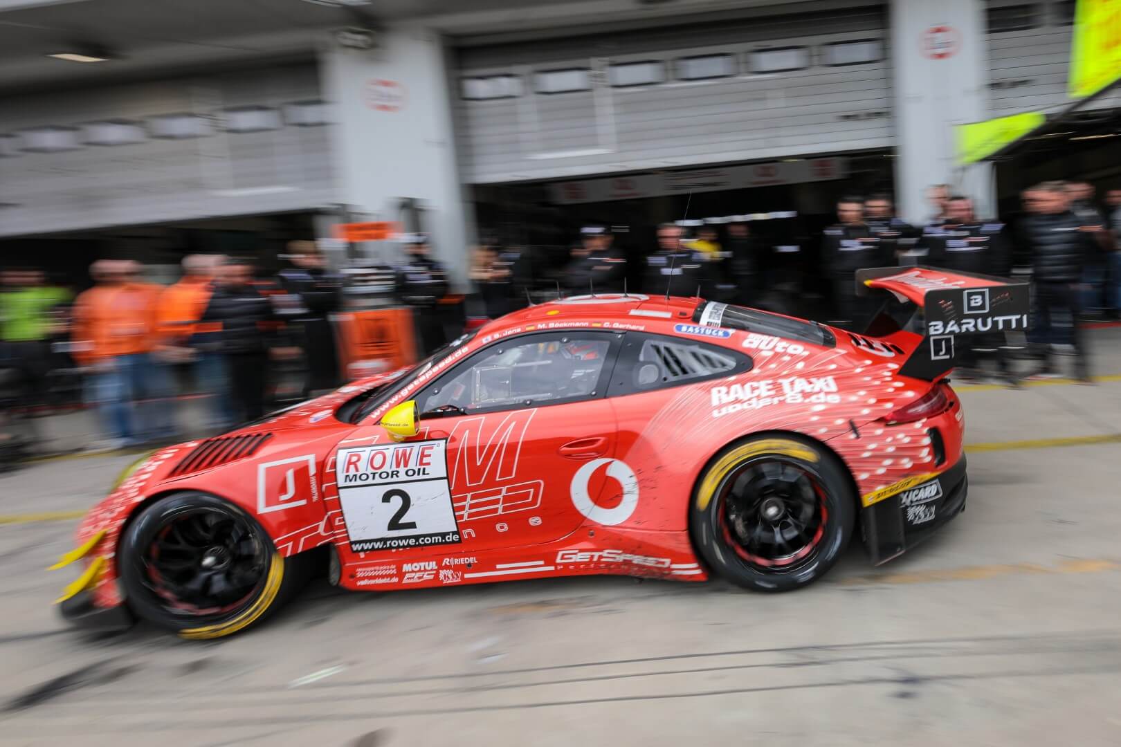 VLN 3. Lauf 2018 - Foto: Gruppe C Photography; #002 Porsche 911 GT3 R, Team GetSpeed Performance: Steve Jans, Marek Böckmann, Christopher Gerhard