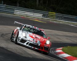 VLN 3. Lauf 2018 - Foto: Gruppe C Photography; #101 Porsche 911 GT3 Cup, GIGASPEED Team GetSpeed Performance: John Shoffner, Janine Hill, Arno Klasen