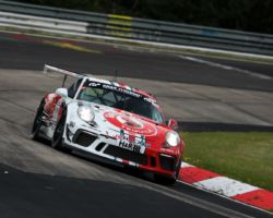 VLN 3. Lauf 2018 - Foto: Gruppe C Photography; #101 Porsche 911 GT3 Cup, GIGASPEED Team GetSpeed Performance: John Shoffner, Janine Hill, Arno Klasen