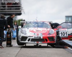 VLN 3. Lauf 2018 - Foto: Gruppe C Photography; #101 Porsche 911 GT3 Cup, GIGASPEED Team GetSpeed Performance: John Shoffner, Janine Hill, Arno Klasen