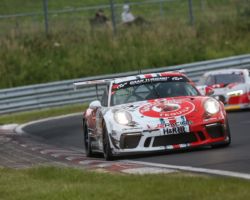 VLN 3. Lauf 2018 - Foto: Gruppe C Photography; #101 Porsche 911 GT3 Cup, GIGASPEED Team GetSpeed Performance: John Shoffner, Janine Hill, Arno Klasen