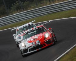 VLN 3. Lauf 2018 - Foto: Gruppe C Photography; #101 Porsche 911 GT3 Cup, GIGASPEED Team GetSpeed Performance: John Shoffner, Janine Hill, Arno Klasen