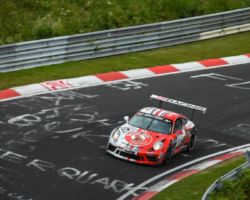 VLN 3. Lauf 2018 - Foto: Gruppe C Photography; #101 Porsche 911 GT3 Cup, GIGASPEED Team GetSpeed Performance: John Shoffner, Janine Hill, Arno Klasen