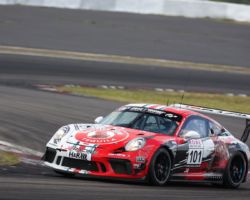 VLN 4. Lauf 2018, Nürburgring-Nordschleife - Foto: Gruppe C Photography; #101 Porsche 911 GT3 Cup, GIGASPEED Team GetSpeed Performance: John Shoffner, Janine Hill, Arno Klasen