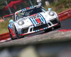 VLN 4. Lauf 2018, Nürburgring-Nordschleife - Foto: Gruppe C Photography; #106 Porsche 911 GT3 Cup, GIGASPEED Team GetSpeed Performance: Philip Hamprecht, Manuel Lauck, Fabian Schiller