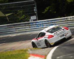 VLN 4. Lauf 2018, Nürburgring-Nordschleife - Foto: Gruppe C Photography; #459 Porsche Cayman, GIGASPEED Team GetSpeed Performance: Carrie Schreiner, Marvin Dienst