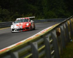 VLN 4. Lauf 2018, Nürburgring-Nordschleife - Foto: Gruppe C Photography; #101 Porsche 911 GT3 Cup, GIGASPEED Team GetSpeed Performance: John Shoffner, Janine Hill, Arno Klasen