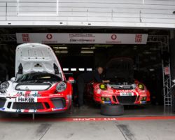 VLN 6. Lauf 2018, Nürburgring-Nordschleife - Foto: Gruppe C Photography; #101 Porsche 911 GT3 Cup, GIGASPEED Team GetSpeed Performance: John Shoffner, Janine Hill, Arno Klasen