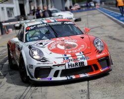 VLN 6. Lauf 2018, Nürburgring-Nordschleife - Foto: Gruppe C Photography; #101 Porsche 911 GT3 Cup, GIGASPEED Team GetSpeed Performance: John Shoffner, Janine Hill, Arno Klasen