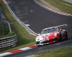 VLN 6. Lauf 2018, Nürburgring-Nordschleife - Foto: Gruppe C Photography; #101 Porsche 911 GT3 Cup, GIGASPEED Team GetSpeed Performance: John Shoffner, Janine Hill, Arno Klasen