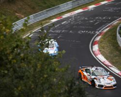 VLN 6. Lauf 2018, Nürburgring-Nordschleife - Foto: Gruppe C Photography; #940 Porsche Cayman GT4 CS, GIGASPEED Team GetSpeed Performance: Max, Jens