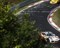 VLN 6. Lauf 2018, Nürburgring-Nordschleife - Foto: Gruppe C Photography; #940 Porsche Cayman GT4 CS, GIGASPEED Team GetSpeed Performance: Max, Jens