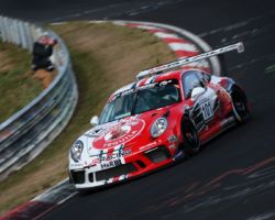 VLN 7. Lauf 2018, Nürburgring-Nordschleife - Foto: Gruppe C Photography; #101 Porsche 911 GT3 Cup, GIGASPEED Team GetSpeed Performance: John Shoffner, Janine Hill, Fabian Schiller